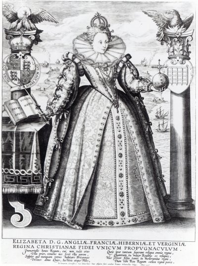 Queen Elizabeth I, 1596 by Crispin  Passe